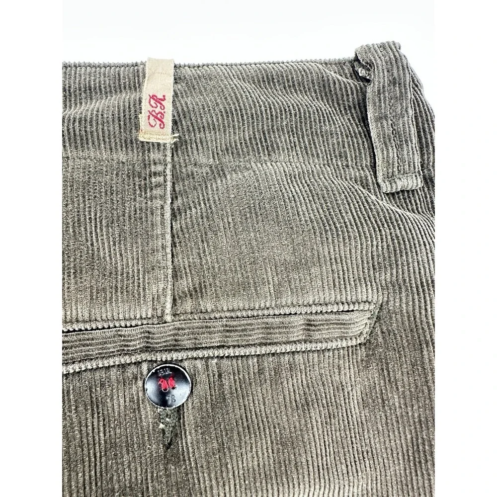Banana Republic Heritage Corduroy Pants 34x30 Green Straight Leg Button Fly NWT‎
